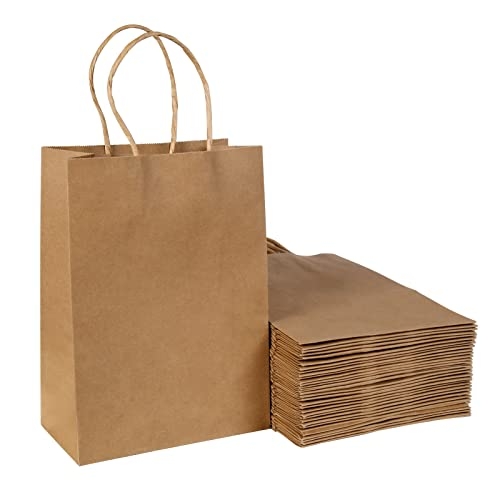 BESCOST 130GSM Paper Bags, 30PCS Gift Bags, Kraft Paper Bags With Handles, 27x21x11cm Gift Bags For Christmas, Shopping, Wedding, Packaging, Party, Birthday